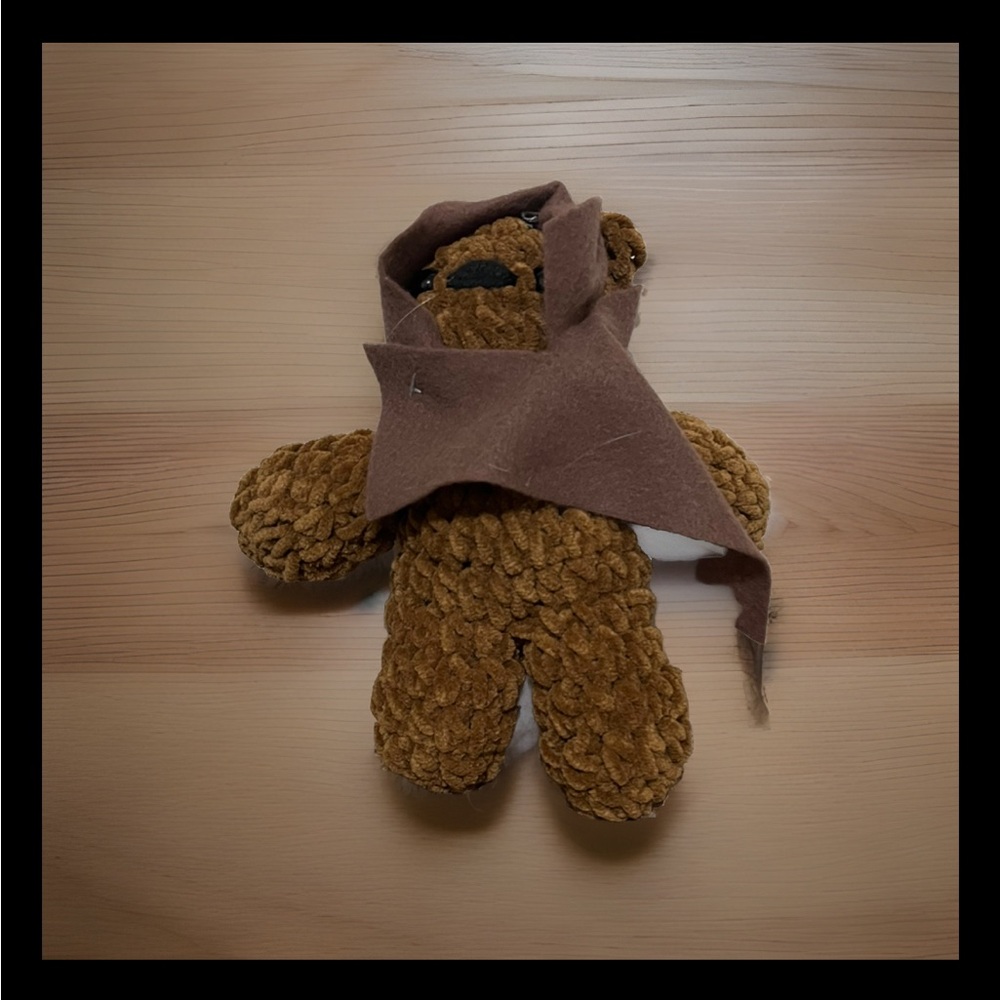 Handmade Crochet Ewok Plush Star Wars Wicket Amigurumi Stuffed Animal Gift